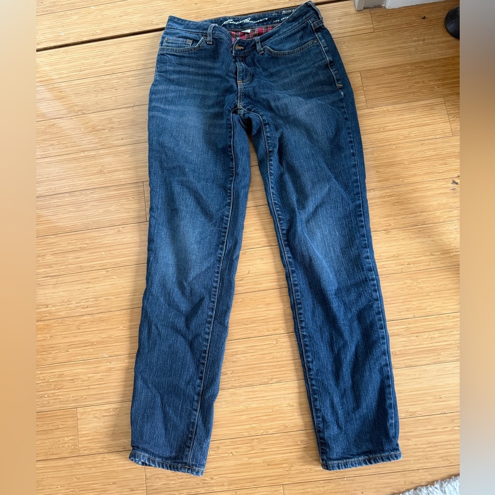 Eddie Bauer Women's Boyfriend Flannel-Lined Jeans